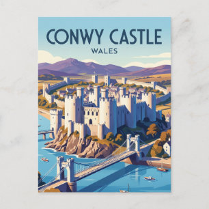Conwy Castle Wales Postkarte