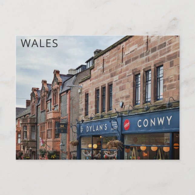 Conwy Wales Welsh City Travel Postkarte (Vorderseite)