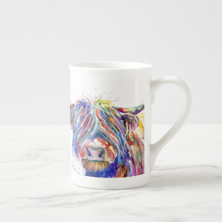 Coo2 Highland Cow Scotland Knochen China Tasse