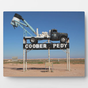 Coober Pedy Outback Australien Souvenir Foto Plake Fotoplatte