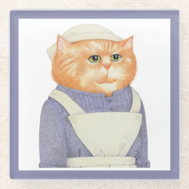COOK CAT Glass Drink Untersetzer (Vorderseite)