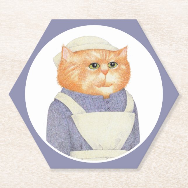 COOK CAT Hexagon Paper Untersetzer (Vorderseite)