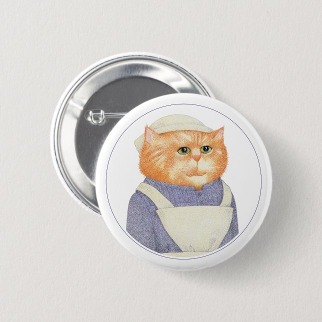 COOK CAT Round-Button Button II (Vorne & Hinten)