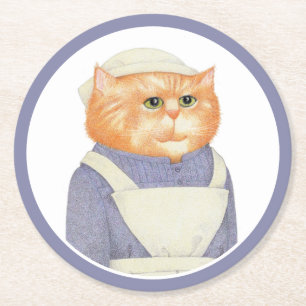 COOK CAT Round Paper Untersetzer