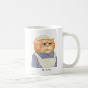 COOK CAT Weiße Tasse + Text