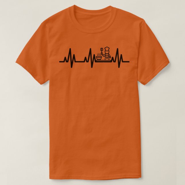COOK COOK HEARTBEAT EKG GIFT T-Shirt (Design vorne)