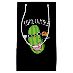 Cook-Gurke Funny Cucumber Pun Dark BG Kleine Geschenktüte