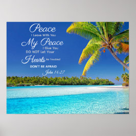 Cook Island - John 14:27 Bible Verse Poster