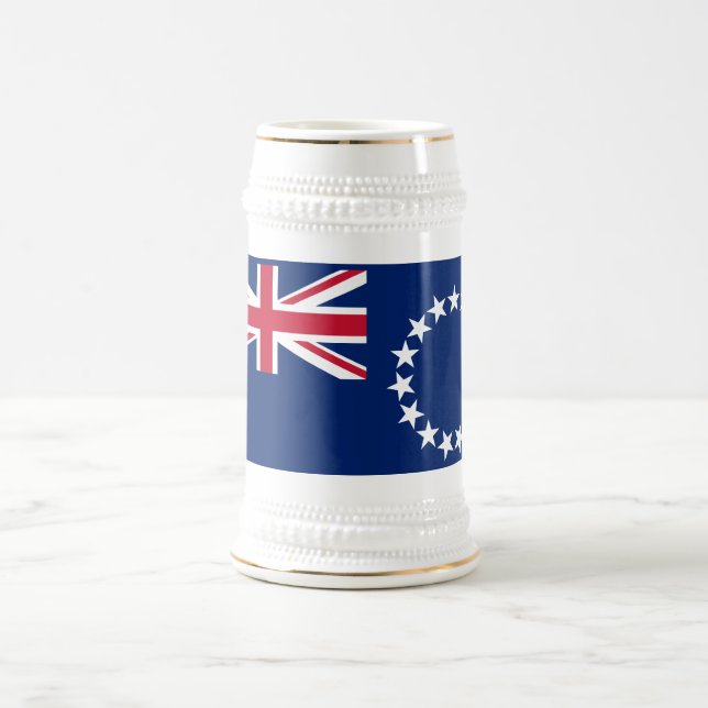 Cook Islands Flag Bierglas (Mittel)