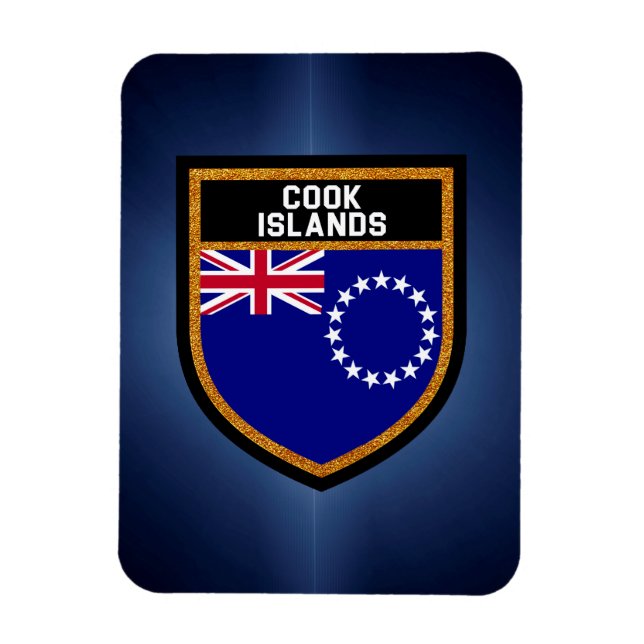Cook Islands Flag Magnet (Vertikal)