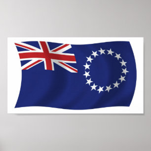 Cook Islands Flag Poster Druck