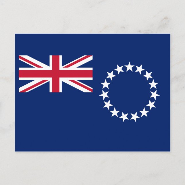 Cook Islands Flag Postkarte (Vorderseite)