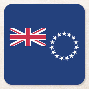 Cook Islands Flag Rechteckiger Pappuntersetzer