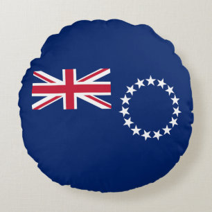 Cook Islands Flag Rundes Kissen