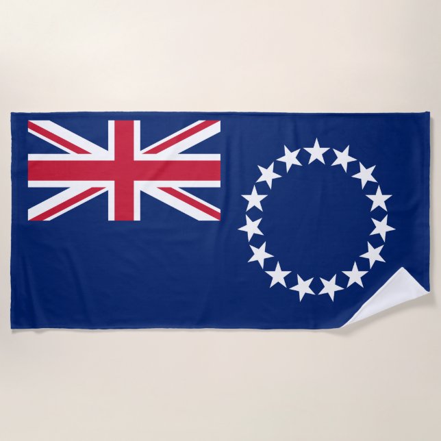 Cook Islands Flag Strandtuch (Vorderseite)