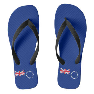 Cook Islands flagge Erwachsene Flip Flops Wide Str