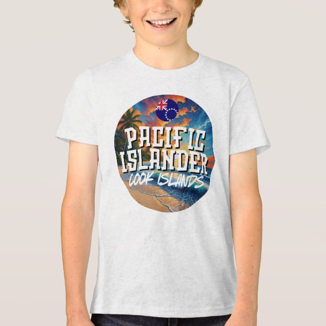 Cook Islands Pacific Islander Tri-Blend Shirt (Vorderseite)