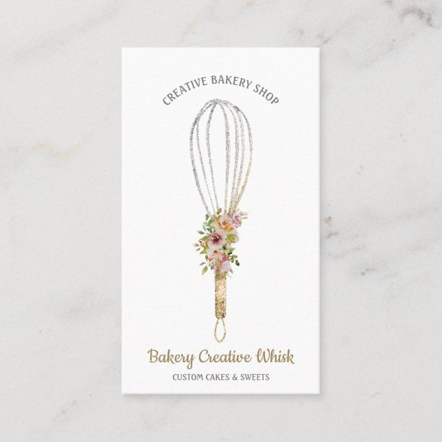 Cook Whisk Logo Konditorboho Visitenkarte (Vorderseite)