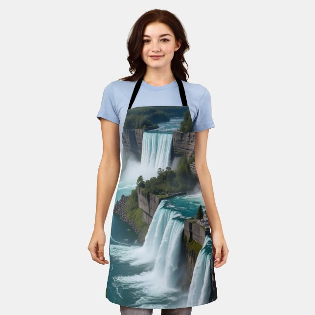 "Cook with a view - Niagara Falls Panorama" Schürze (Getragen)