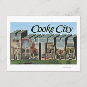 Cooke City, Montana - Große Briefmarkenszenen 2 Postkarte