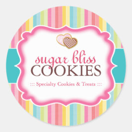 Cookie and Dessert - Verpackungs-Aufkleber Runder Aufkleber