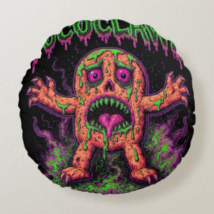 Cookie Apoolayipse Toxischer Mutant Monster Retro Rundes Kissen