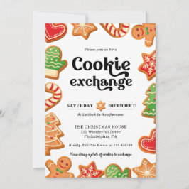 Cookie-Austausch Party Weihnachtseinladung Einladung