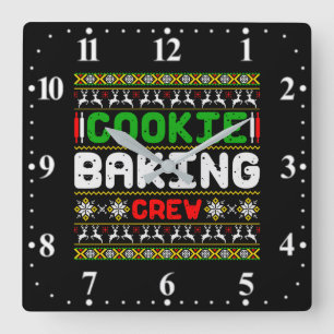 Cookie-Back-Crew-50000 Quadratische Wanduhr