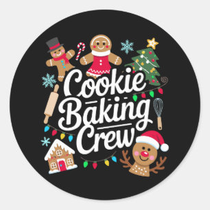 Cookie-Back-Crew Weihnachten Lebkuchen-Rentier Runder Aufkleber