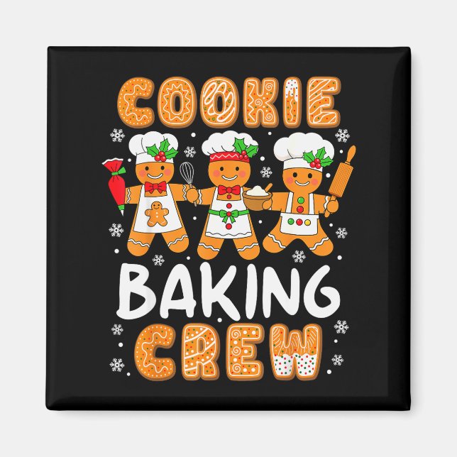 Cookie-Back-Crew Weihnachten Lustig Gingerbread Li Magnet (Vorne)