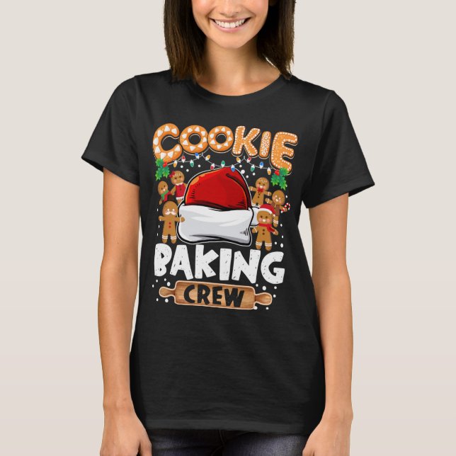 Cookie Backen Crew Funny Christmas Lights Gingerbr T-Shirt (Vorderseite)