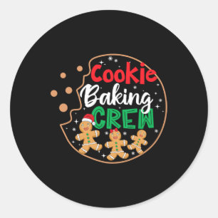 Cookie Backen Crew Funny Pajamas Familie Xmas Chri Runder Aufkleber