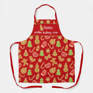 Cookie Backen Crew Lebkuchen Roter Name Schürze