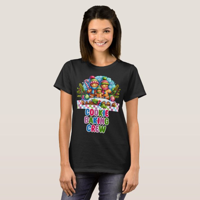 Cookie Backen Crew Lebkuchen Weihnachts-T - Shirt (Vorne ganz)