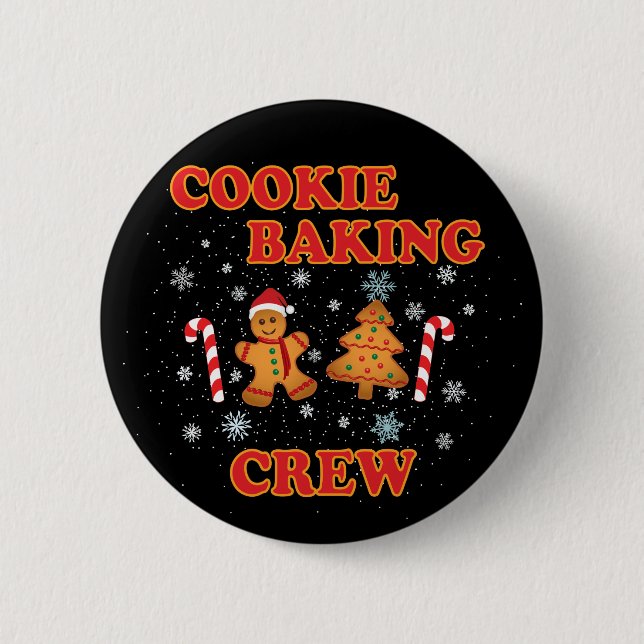 Cookie Backen Crew Weihnachten Button (Vorderseite)