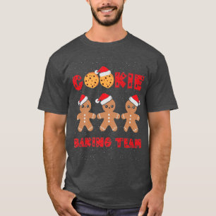 Cookie Backteam Lebkuchen Männer mit Weihnachtsmän T-Shirt
