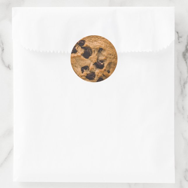 Cookie | Backwaren Runder Aufkleber (Tasche)