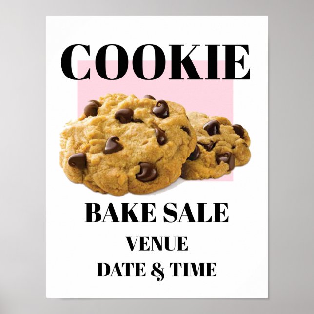 Cookie Bake Sale-Vorlage, Bake Sale Poster (Vorne)