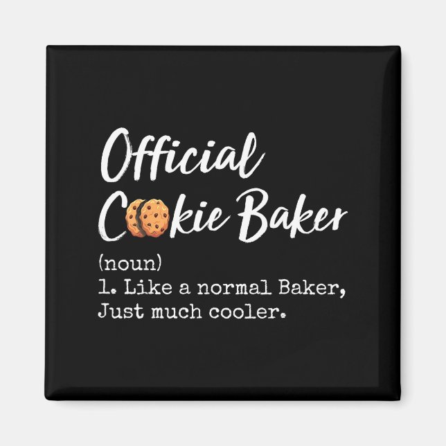 Cookie Baker Definition Funny Christmas Baking  Magnet (Vorne)