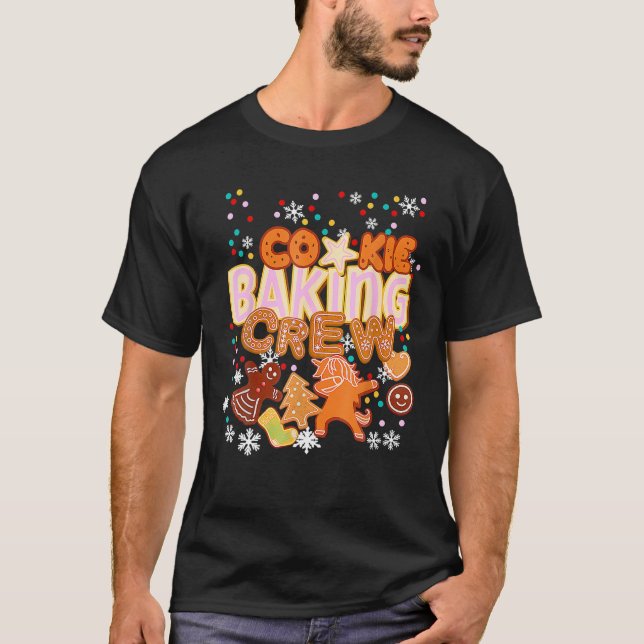 Cookie Baking Crew Authentic Christmas Baker Team T-Shirt (Vorderseite)