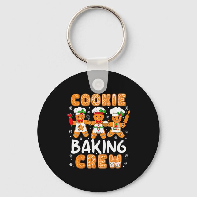 Cookie Baking Crew Christmas Funny Gingerbread Lov Schlüsselanhänger (Vorderseite)