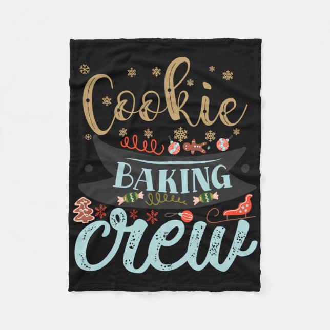 Cookie Baking Crew Christmas Holiday Family T Shir Fleecedecke (Vorderseite)