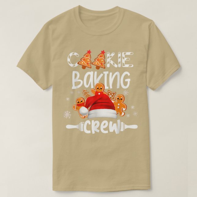 Cookie Baking Crew Christmas Santa Family Gingerbr T-Shirt (Design vorne)