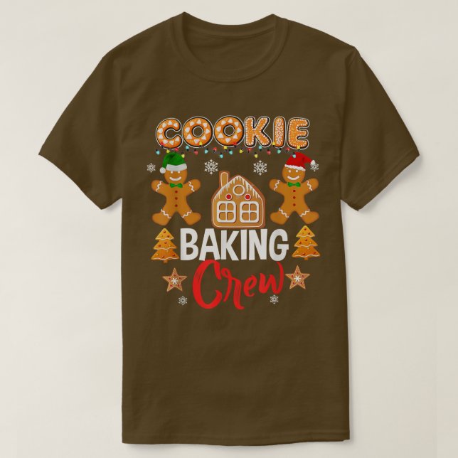 Cookie Baking Crew Christmas Santa Family Gingerbr T-Shirt (Design vorne)