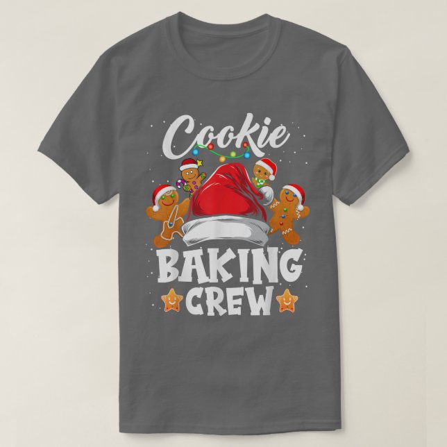 Cookie Baking Crew Christmas Santa Family Gingerbr T-Shirt (Design vorne)