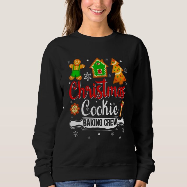 Cookie Baking Crew Christmas Xmas Team Gingerbread Sweatshirt (Vorderseite)