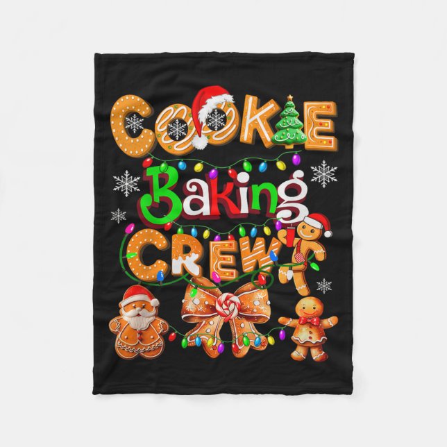 Cookie Baking Crew Cooking Coquette Bow Xmas Ginge Fleecedecke (Vorderseite)