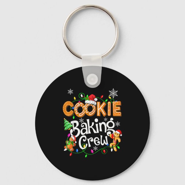 Cookie Baking Crew Cooking Lover Santa Xmas Ginger Schlüsselanhänger (Vorderseite)