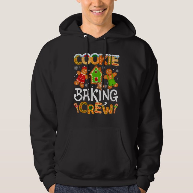 Cookie Baking Crew Family Christmas Gingerbread Te Hoodie (Vorderseite)