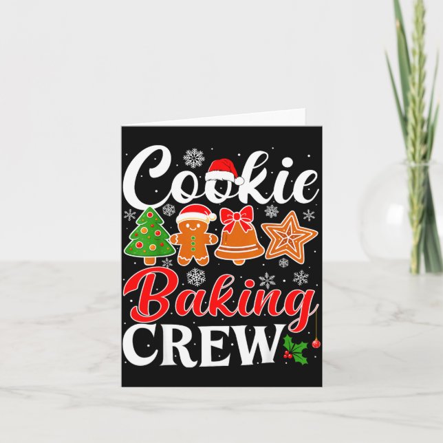 Cookie Baking Crew Gingerbread Xmas Holiday Cookie Karte (Vorderseite)